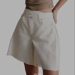 We The Free White Denim Shorts